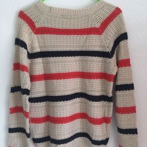 Grievergate Cream Sweater with Stripes